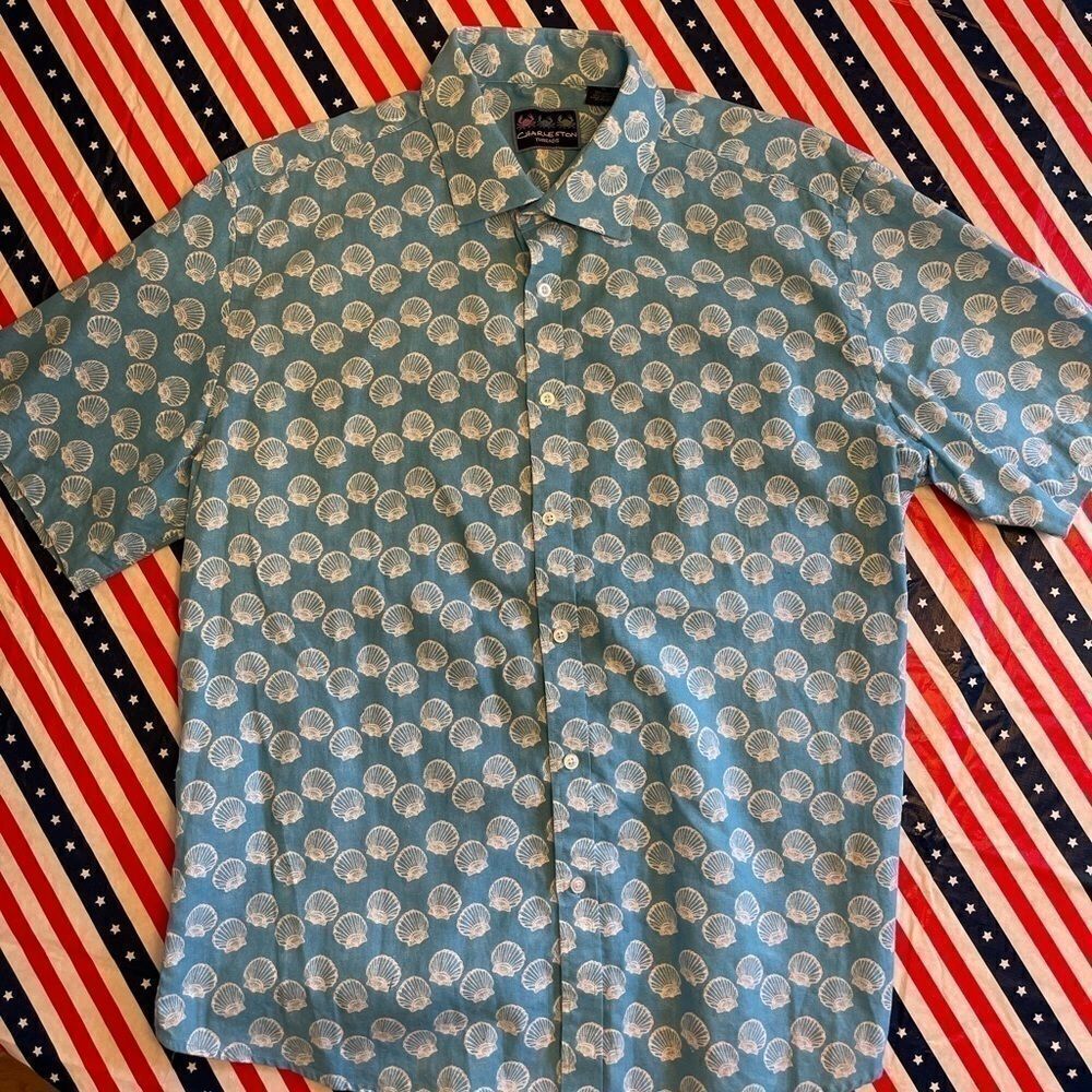 Charleston Threads Shell Linen Button Down Shirt - Picture 6 of 10